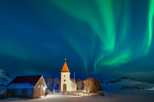 Aurore boréale, Islande