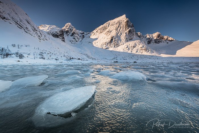 Fjord glacé, Lofoten.