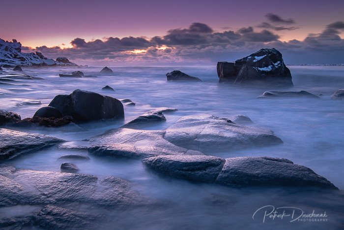 Uttakleiv, Lofoten, au couchant.