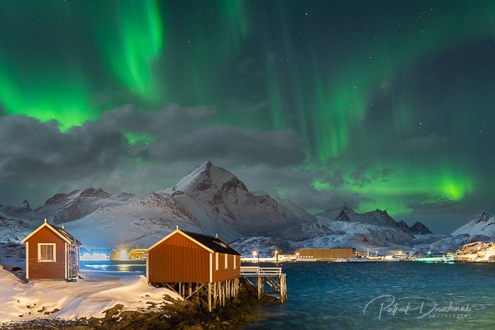 Aurore boréale, Lofoten.