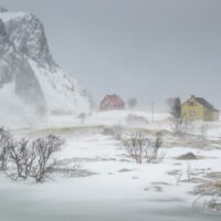 Lofoten, tempête de neige